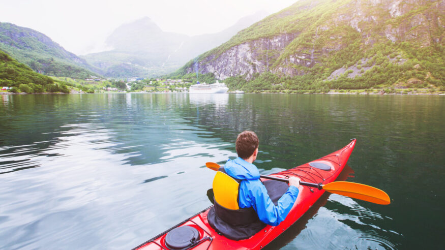 kayaking in Norway fjord