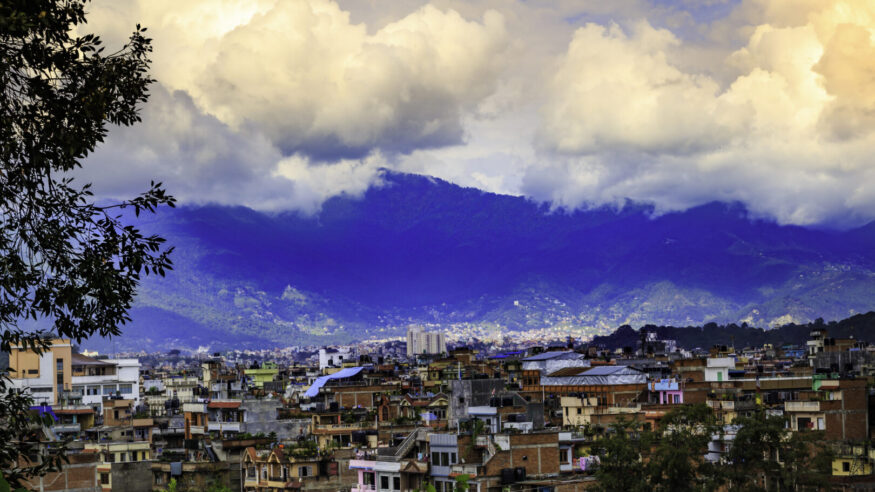 Aerial view of Kathmandu, the capital of Nepal