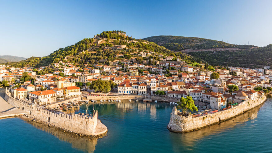 The historic port of Nafpaktos, Greece